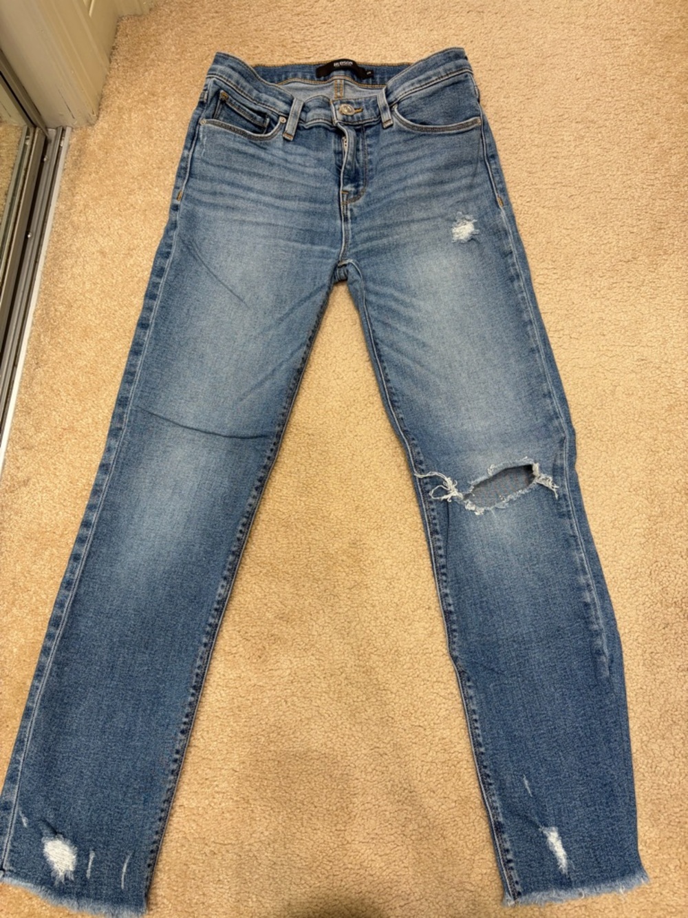 Hudson Jeans Women’s Skinny Distressed Medium Blue style Nico